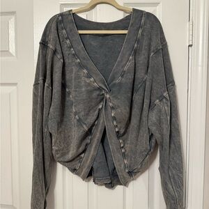 Open back sweatshirt